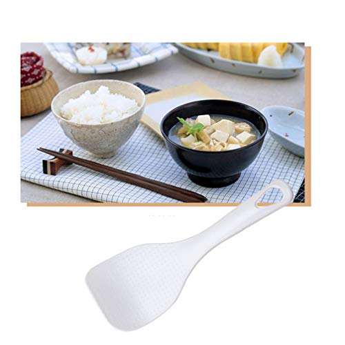 UPKOCH 2 piezas cuchara de arroz cuchara de paleta de arroz antiadherente cuchara de agitación doméstica portátil cuchara de servir herramientas de cocina olla arrocera vajilla blanca