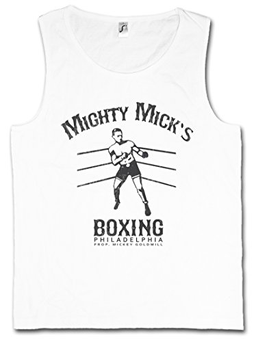 Urban Backwoods Mighty Mick's Boxing II Hombre Camiseta Sin Mangas Men Tank Top Blanco Talla 2XL