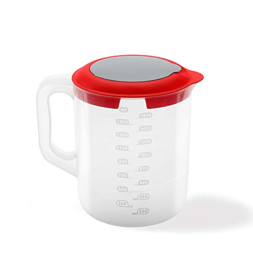 USE, Chef- Vaso medidor batidora de Cocina - Recipiente Mezclador de plástico reposteria (1.6 litros)