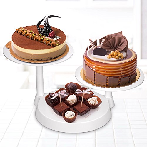 Uten Bandejas para Tartas Plástico Soporte de Torta Decoración de Pasteles Expositor para Hornear Herramientas 11 Inch