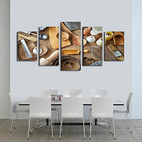 Utensilios De Cocina Para Hornear Hechos En Casa De Alta Definición 5 Pintura Mural Pintura Decorativa, 20X35Cmx2 20X55Cmx1 20X45Cmx2