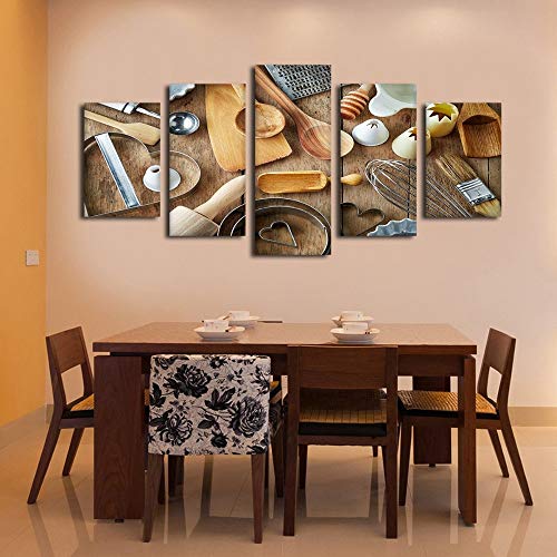 Utensilios De Cocina Para Hornear Hechos En Casa De Alta Definición 5 Pintura Mural Pintura Decorativa, 20X35Cmx2 20X55Cmx1 20X45Cmx2