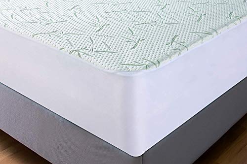 Utopia Bedding Protector de colchón Impermeable de bambú Funda de colchón y Ajustable (150 cm x 200 cm x 30 cm)