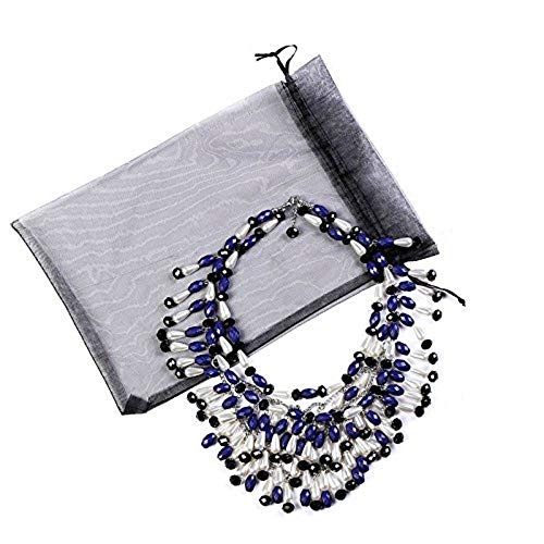 Utopiat collar de traje azul con babero escalonado para mujer inspirado en el estilo de audrey hepburn