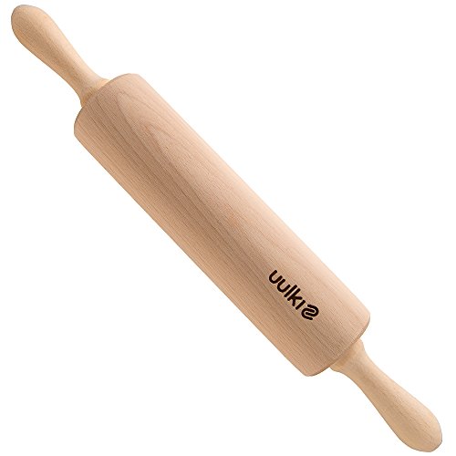 Uulki Rodillo de amasar de cocina en Madera de haya Ecológico Artesanía tradicional de Europa (40 cm)