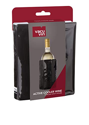 Vacu Vin Enfriador Activo de Vino, Color Negro, 1 Pack