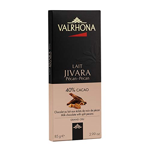 Valrhona - Tableta de chocolate con leche Jivara Pecán