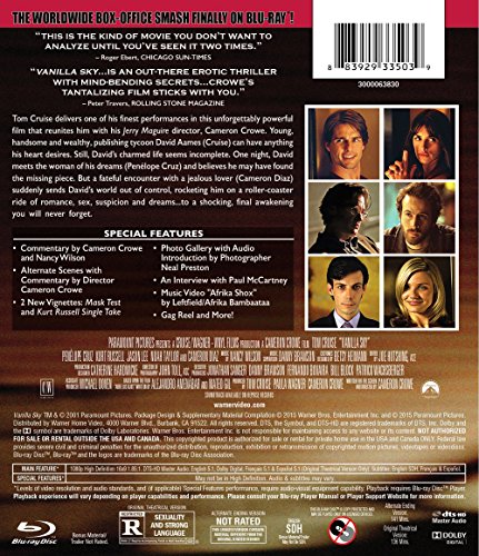 Vanilla Sky [Reino Unido] [Blu-ray]