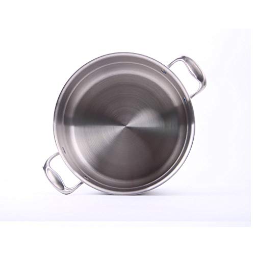 Vaporera Multi-Capa De Acero Inoxidable Vapor Vapor Olla De Cocina Multifuncional Olla Grande (Color : Silver, Size : 30cm)