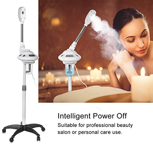 Vaporizador facial Ozono para limpieza facial con soporte ajustable, Piroscafe a vapor, spray frío Nano a vapor térmico Spa facial sauna Mist vapor cura, 750 W