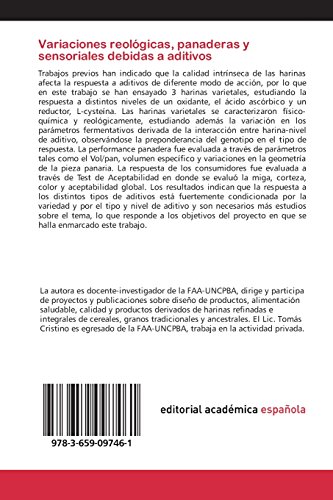 Variaciones reológicas, panaderas y sensoriales debidas a aditivos