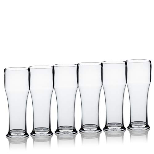 Vasos cerveza originales de plástico reutilizables copas altos policarbonato irrompibles 30cl - Conjunto 6 Piezas