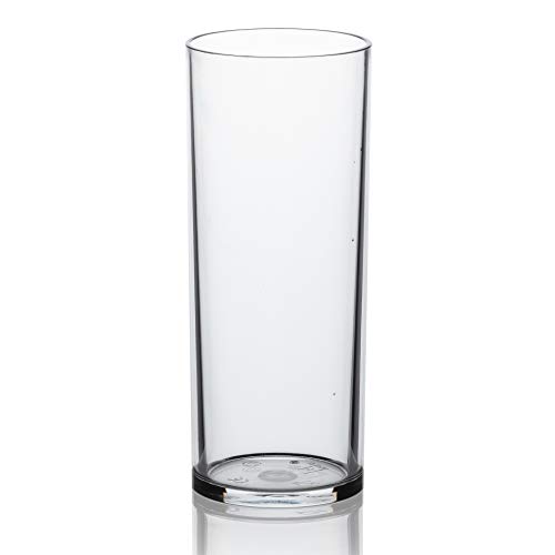 Vasos de agua zumo plástico duro reutilizables policarbonato cristal copas irrompibles 30 cl - Conjunto 8 Piezas