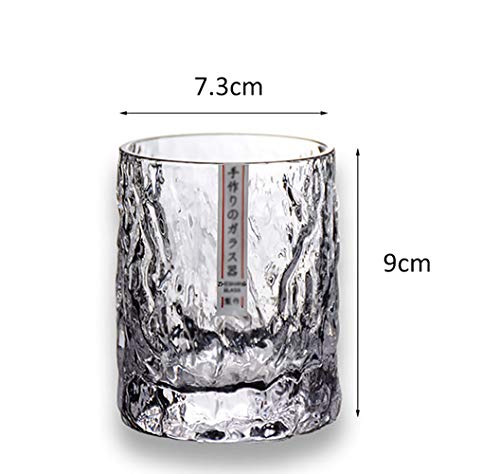 Vasos de cristal hechos a mano, jarra de cerveza personalizada, vaso de whisky, vasos de agua de vaso, con tapete, caja de regalo de madera, vale la pena recoger, 270 ml-Transparent