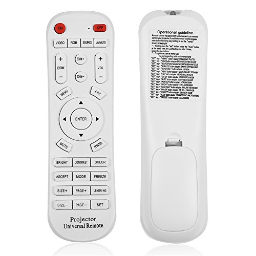 Vbestlife Control Remoto de TV, Reemplazo del Controlador de Control Remoto Universal para proyector, TV, STB (TDT/Satélite/Cable), BLU-Ray/DVD, Audio/Soundbars/Blanco