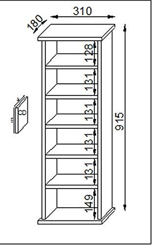 VCM Vostan-Torre para CD/DVD, para 150 CDs, sin Puerta de Cristal, Haya, Haya