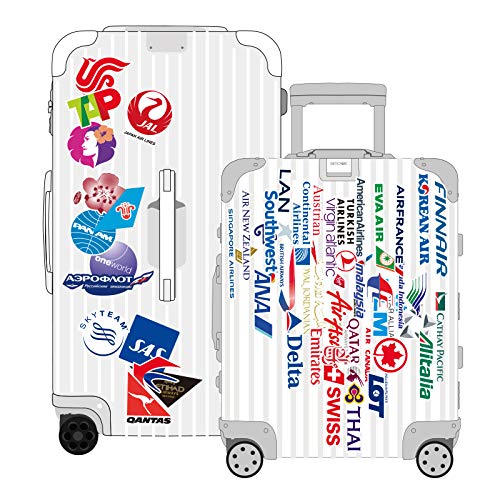 VCZX Pegatinas de Equipaje a Prueba de Agua Pegatinas de aerolínea Mundial Maleta Personalizada Trolley Maleta Pegatinas Equipaje Caja de contraseña