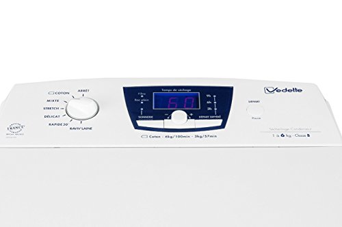 Vedette VST561XT Independiente Carga superior 6kg B Blanco - Secadora (Independiente, Carga superior, Condensación, Blanco, Botones, Giratorio, 82 L)