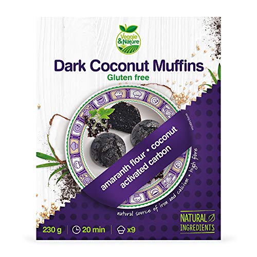 Veggie&Nature - Mezcla oscura para magdalenas de coco, sin gluten (5 x 230 g)