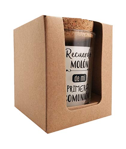 Vela de 1ª Comunión"Recuerdo Molón" presentada en Caja Kraft de Regalo - Velas para Comuniones Originales y Baratas. Recuerdos para 1ª Comunión, detalles y regalos baratos