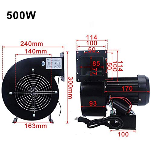 Ventilador centrífugo de frecuencia industrial de potencia silenciosa / ventilador comercial, para ventilación por conductos, extracción de humo, ventilador de engranaje de hierro de forja manual