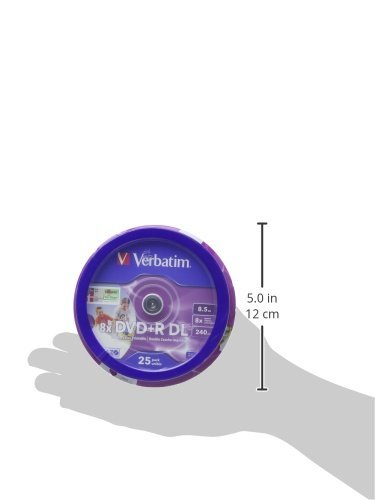 Verbatim 43667 - DVD+R doble capa inkjet printable 8x, pack de 25