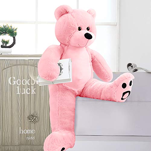 VERCART Oso de Peluche Gigante XXL Muñeca de Juguete Suave Teddy Adorno Animal De Felpa Juguete 92cm Rosa