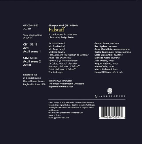 Verdi: Falstaff / Evans, Cuenod, Ligabue, Bruscantini, Rpo - Gui