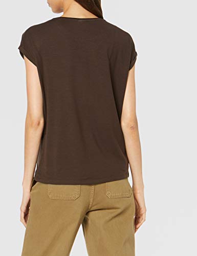 Vero Moda Vmava Plain SS Top Ga Noos Camiseta, Marrón (Coffee Bean Coffee Bean), 38 (Talla del Fabricante: Small) para Mujer