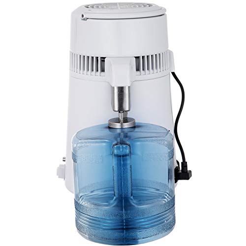 VEVOR Destilador de Agua Purificador Water Distiller Destilador de Agua Pura Filtros Destilación de Agua 4L de Acero Inoxidable Interno con Botella de colección