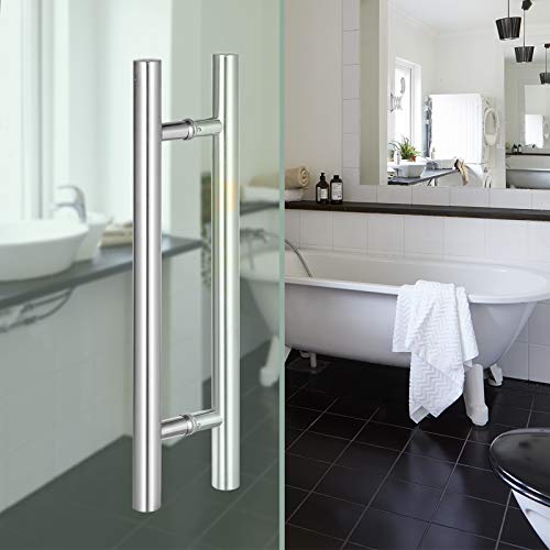 VEVOR Tirador Puerta, Tiradores de Acero Inoxidable 120 cm, Tirador Puerta Exterior, Barras de Acero Inoxidable para Tirador de Armario de Cocina o Baño, Tirador de Puerta de Acero Inoxidable 304