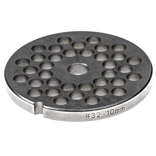 vhbw Disco perforado para picadoras nº. 32, diámetro del agujero 10mm, agujero 13,4mm, acero inoxidable compatible con ADE, Caso, Fama, KBS, Porkert