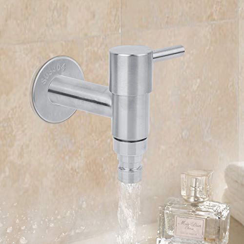 ViaGasaFamido G1 / 2" Grifo de Agua Grifo de Acero Inoxidable Sola Fregona Fría Piscina Grifo de Agua Montada En La Pared Grifo de Agua Lavadora