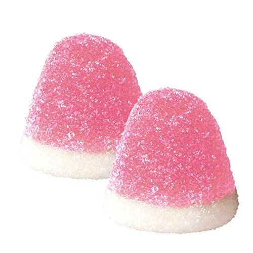 Vidal Golosinas. Besos azúcar. Caramelo de goma sabor fresa y nata. Color rosa y blanco. Bolsa 1,5 kg