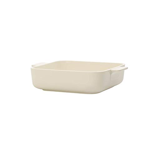 Villeroy & Boch 13-6021-3245 Fuente para Horno Cuadrada de 21 x 21 cm, Porcelana, Beige, Centimeters