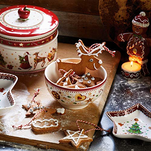 Villeroy & Boch 14-8612-1905 Fuente Winter Bakery Delight, Motivo Estrella fugaz, para Navidad, 750 ml, Porcelana, Multicolor, 29.5x18.0x16.5 cm