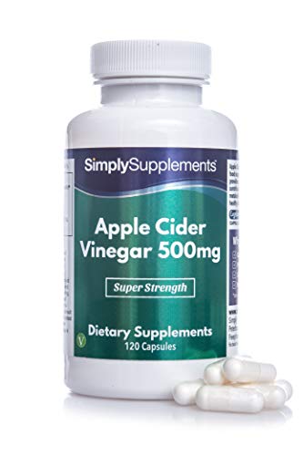 Vinagre de manzana 500 mg - ¡Bote para 2 meses! - Apto para veganos - 120 Cápsulas - SimplySupplements