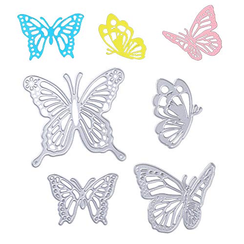 VINFUTUR 4pcs Troqueles Scrapbooking Mariposa Troqueles Corte Metal Plantillas Troquelado Cutting Dies para Álbum Recortes DIY Manualidad Tarjeta Papel Regalo