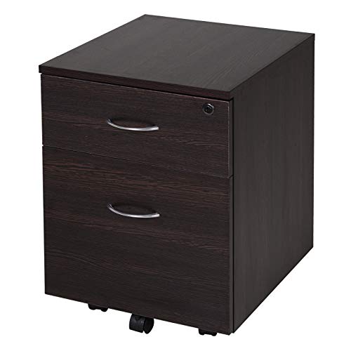 Vinsetto Cajonera Archivador con Ruedas Armario Archivador Móvil Cajonera Madera Seguro para Oficina con Llave para Organizar Documentos en Oficina o Hogar 40x44x54.6cm