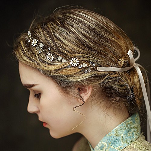 Vintage nupcial peine del pelo Vine diademas Rhinestone pelo joyería pinzas para el cabello con cuentas flores boda postizos Crystal Rhinestone con cuentas accesorios del pelo de la boda nupcial venda