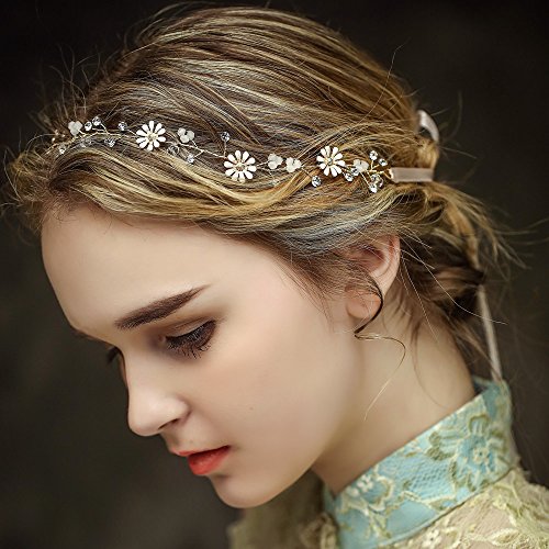 Vintage nupcial peine del pelo Vine diademas Rhinestone pelo joyería pinzas para el cabello con cuentas flores boda postizos Crystal Rhinestone con cuentas accesorios del pelo de la boda nupcial venda