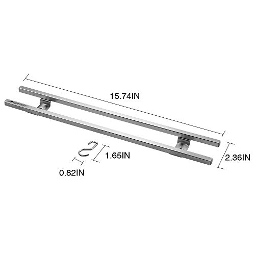 Virklyee Barra magnética Soporte para Cuchillos, Sostenedor de Cuchillo magnetico Fuerte Amplia Tira de Cuchillo Barra de Cuchillo y Organizador de Herramientas magnetico (Doble capa-16 IN)