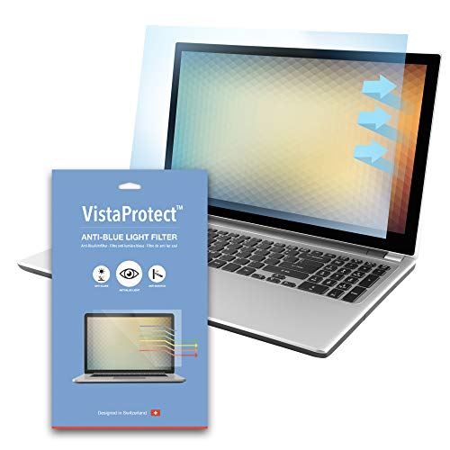 VistaProtect - Filtro de Anti Luz Azul y Protector Premium para Pantallas de Portátil, Desmontable (15.6" Pulgadas)