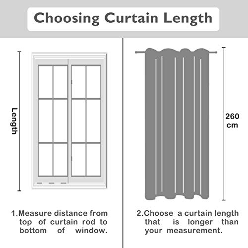 VISTE TU HOGAR Pack 2 Cortina Decorativa Opaca con Ojales, Estilo Simple y Elegante, para Salón, Habitación y Dormitorio, 2 Piezas, 150X260 CM, Marrón