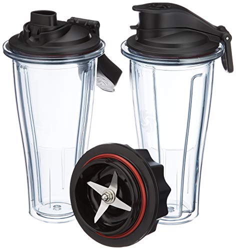 Vitamix 0703113632334 accesorio de licuadora Blender bottle - Accesorios de licuadora (Blender bottle, Black, Transparente, Tritan, 0,6 L, 115 mm, 120 mm)