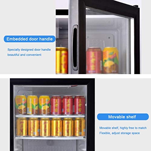 Vitrina de bebidas Enfriador de vino, bebidas Refrigerador, 38dB, 138L, Frigorífico exterior for Patio, Frigorífico Home Bar de hielo con la puerta de cristal, bebida del refrigerador del refrigerador