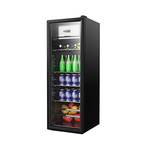 Vitrina de bebidas Enfriador de vino, bebidas Refrigerador, 38dB, 138L, Frigorífico exterior for Patio, Frigorífico Home Bar de hielo con la puerta de cristal, bebida del refrigerador del refrigerador