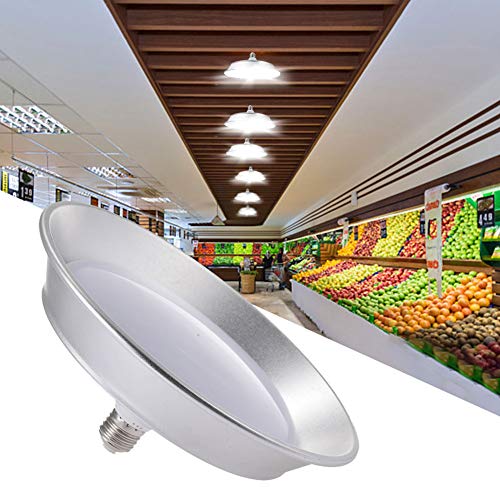 Viugreum 100W UFO Iluminación LED Alta, UFO Iluminación led alta 10000Lm, Lámpara Industrial Ultra Delgada 6500k, Super Brillante Iluminación Comercial para Almacén, Fábrica(Blanco Frío)