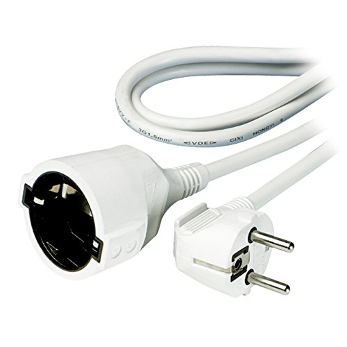 Vivanco SKV 3 W - Cable alargador (3 m, shucko), blanco