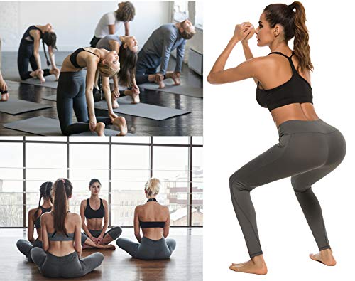 Vlazom Leggings Deportivas Mujer de Alta Cintura con Bolsillos Invisible, Pantalones de Yoga Mujer de Elásticos y Transpirables para Yoga y Correr etc